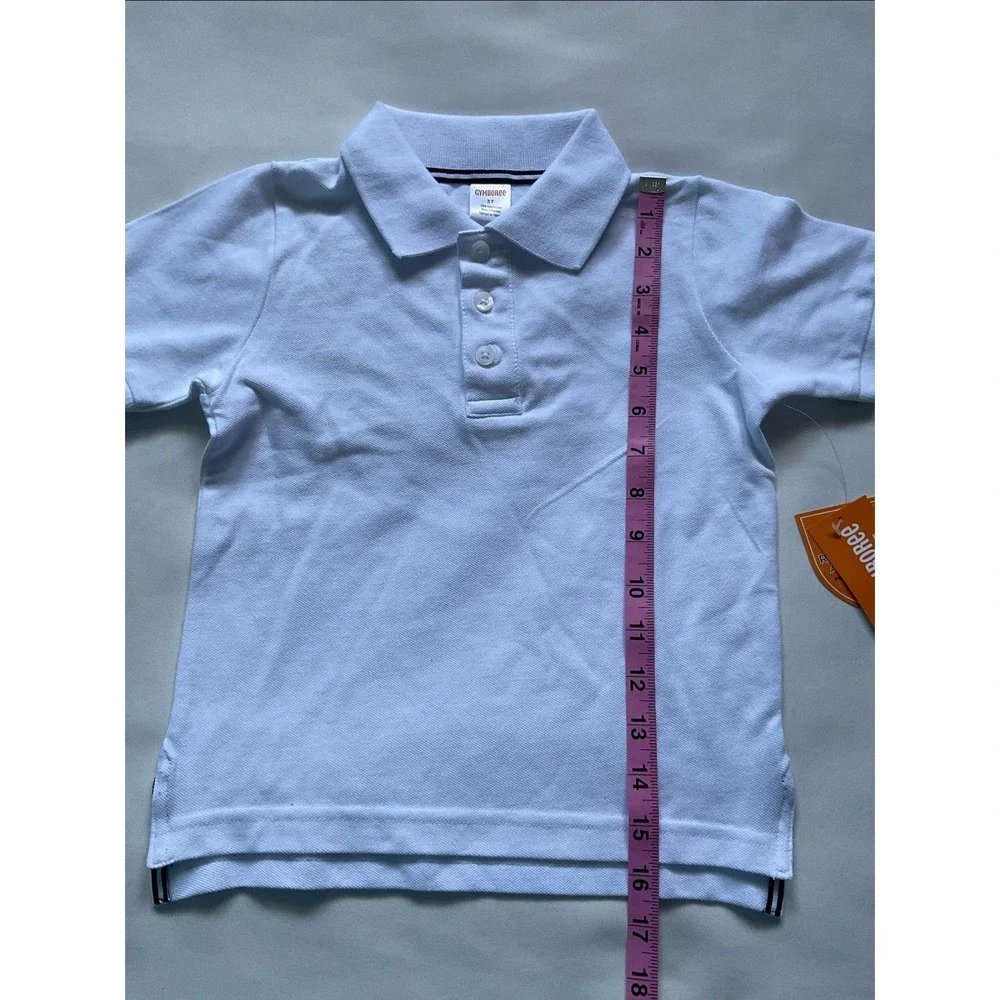 Gymboree‎  Toddlers Kids Uniform Solid White Polo Shirt Size 3T